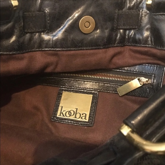 KOOBA Snake/ Leather Shoulder Handbag - Picture 3 of 8